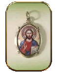 купить нательная иконка кулон святой Иисус финифть образок