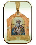 купить нательная иконка кулон святой Николай, финифть, образок, фото